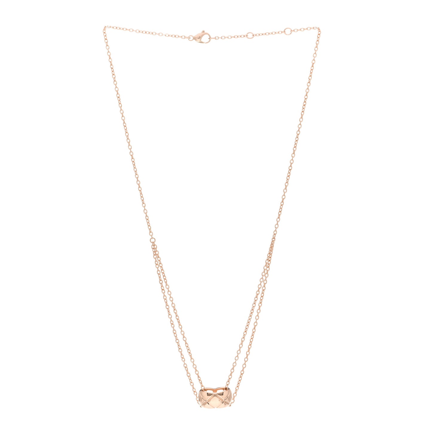 18K Beige Gold Coco Crush Pendant Necklace