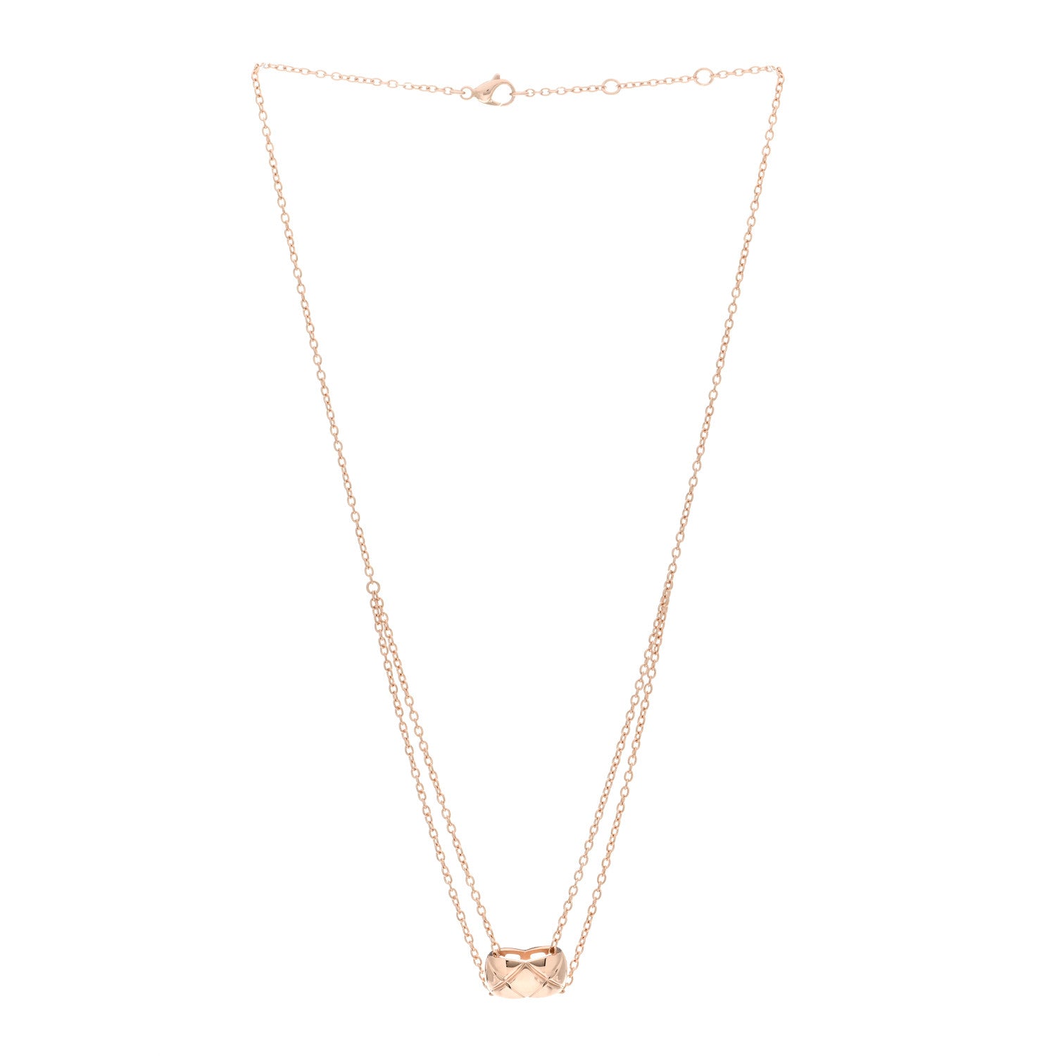 Chanel 18K Beige Gold Coco Crush Pendant Necklace 3 of 4