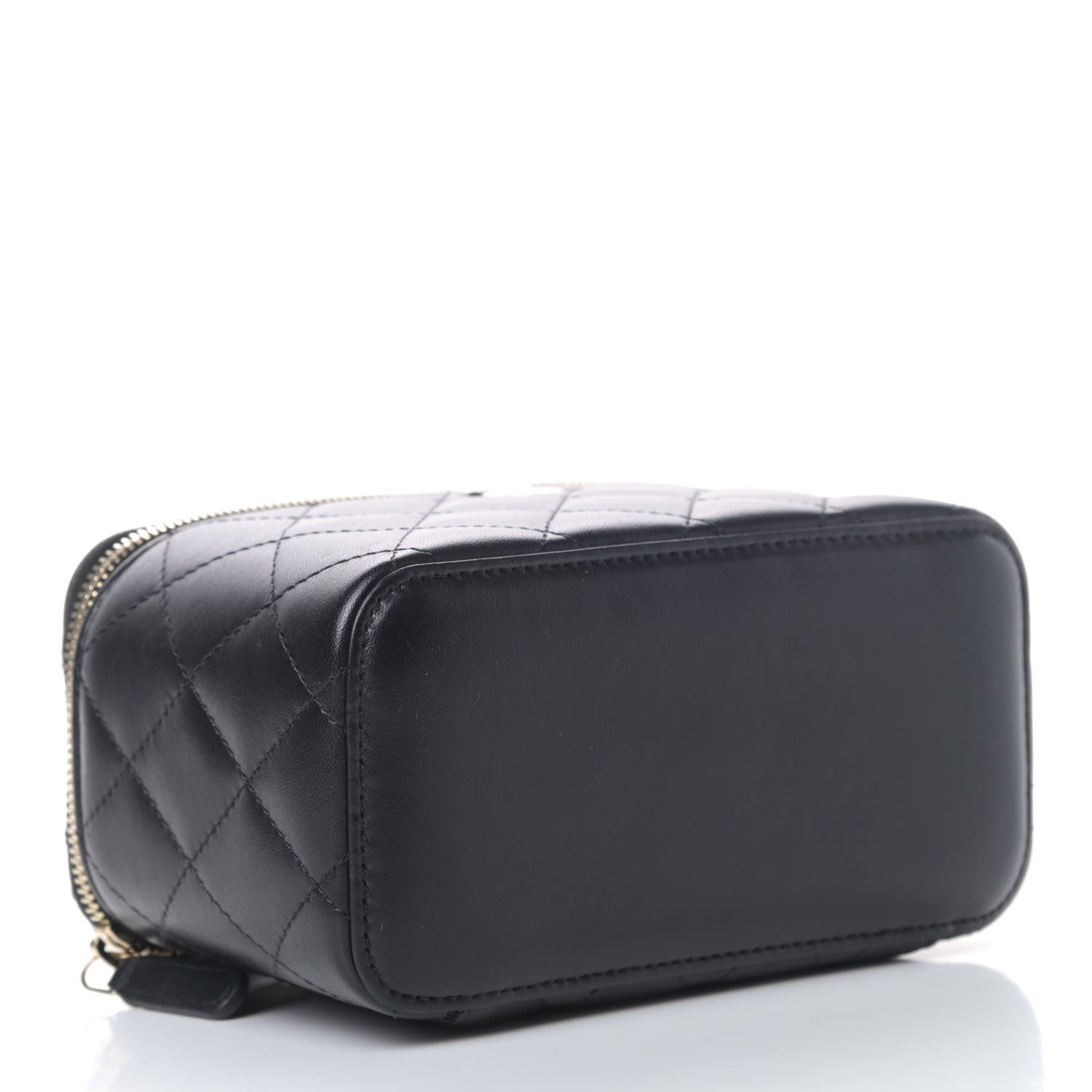 Chanel Lambskin Quilted Small Vanity Case With Chain Black 3 of 5