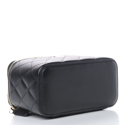 Chanel Lambskin Quilted Small Vanity Case With Chain Black 3 of 5