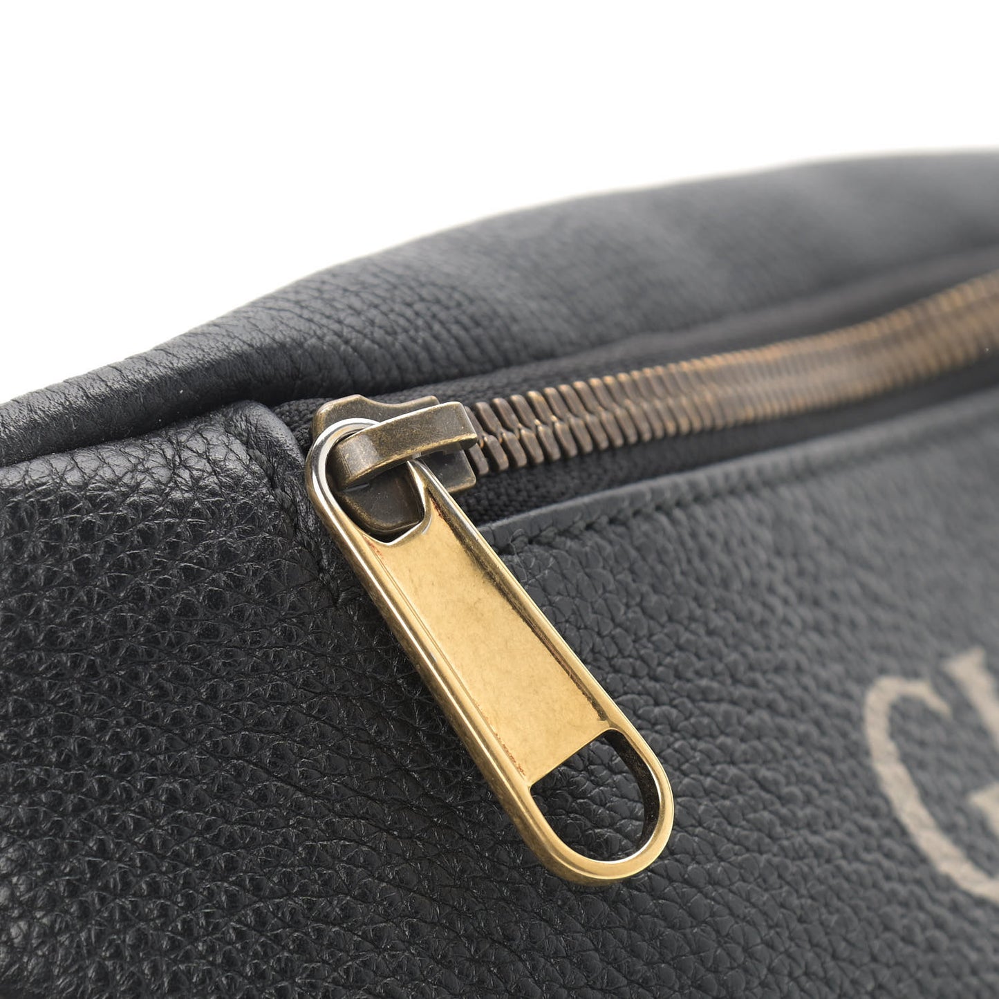 Grained Calfskin Small Logo Belt Bag Black