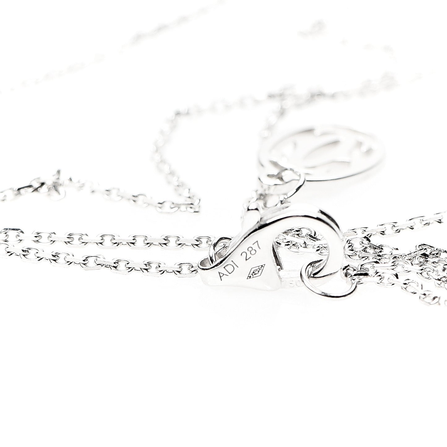 18K White Gold Diamond .32ct C De Pendant Necklace