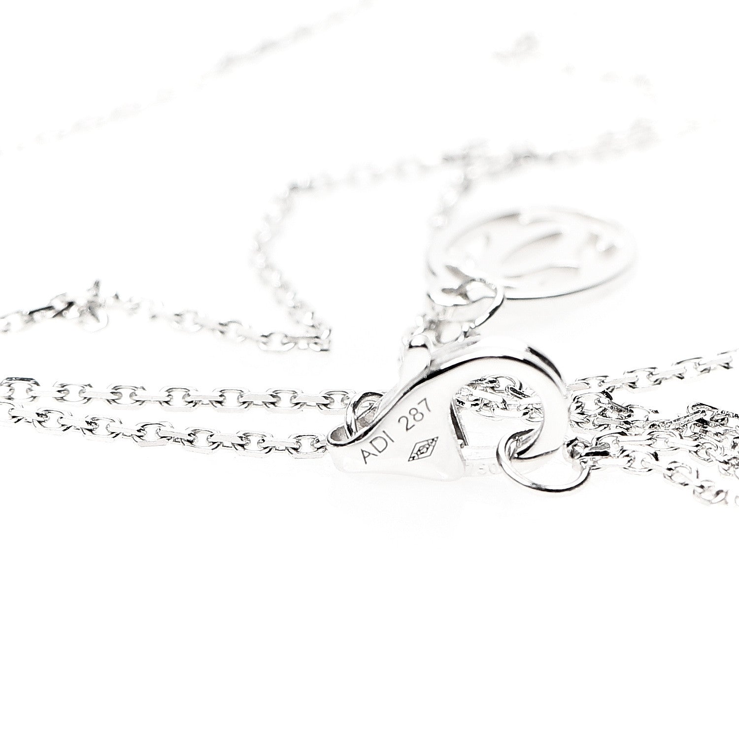 Cartier 18K White Gold Diamond .32ct C De Pendant Necklace 4 of 4