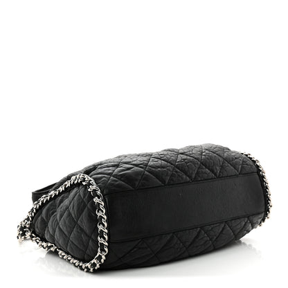 Chanel Washed Lambskin Chain Around Hobo Black 4 of 12