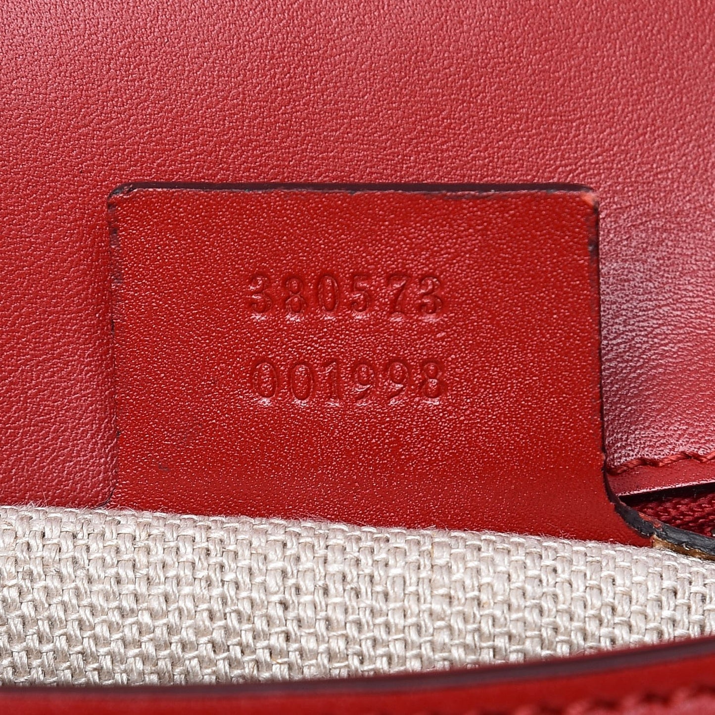 Ruinart Calfskin Medium Lady Web Shoulder Bag Hibiscus Red