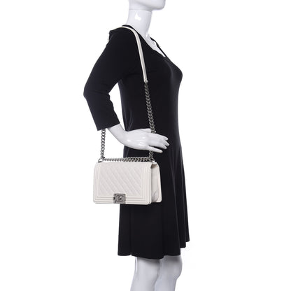 Chanel Lambskin Perforated Medium Boy Flap White 2 of 11