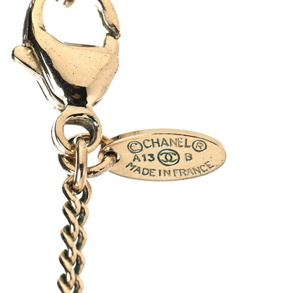 Chanel Tweed Effect CC Necklace Gold 4 of 5