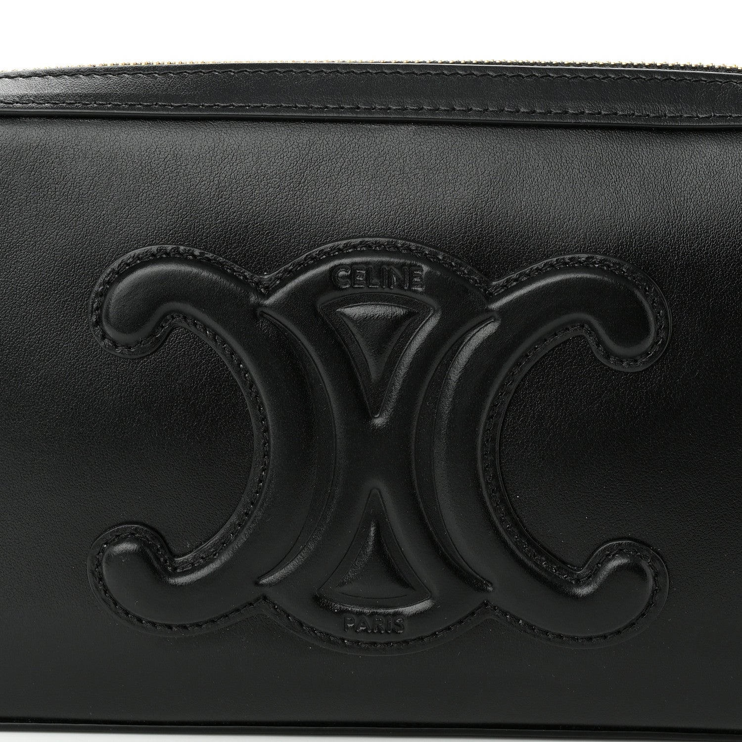 Celine Smooth Calfskin Cuir Triomphe Camera Shoulder Bag Black 7 of 8