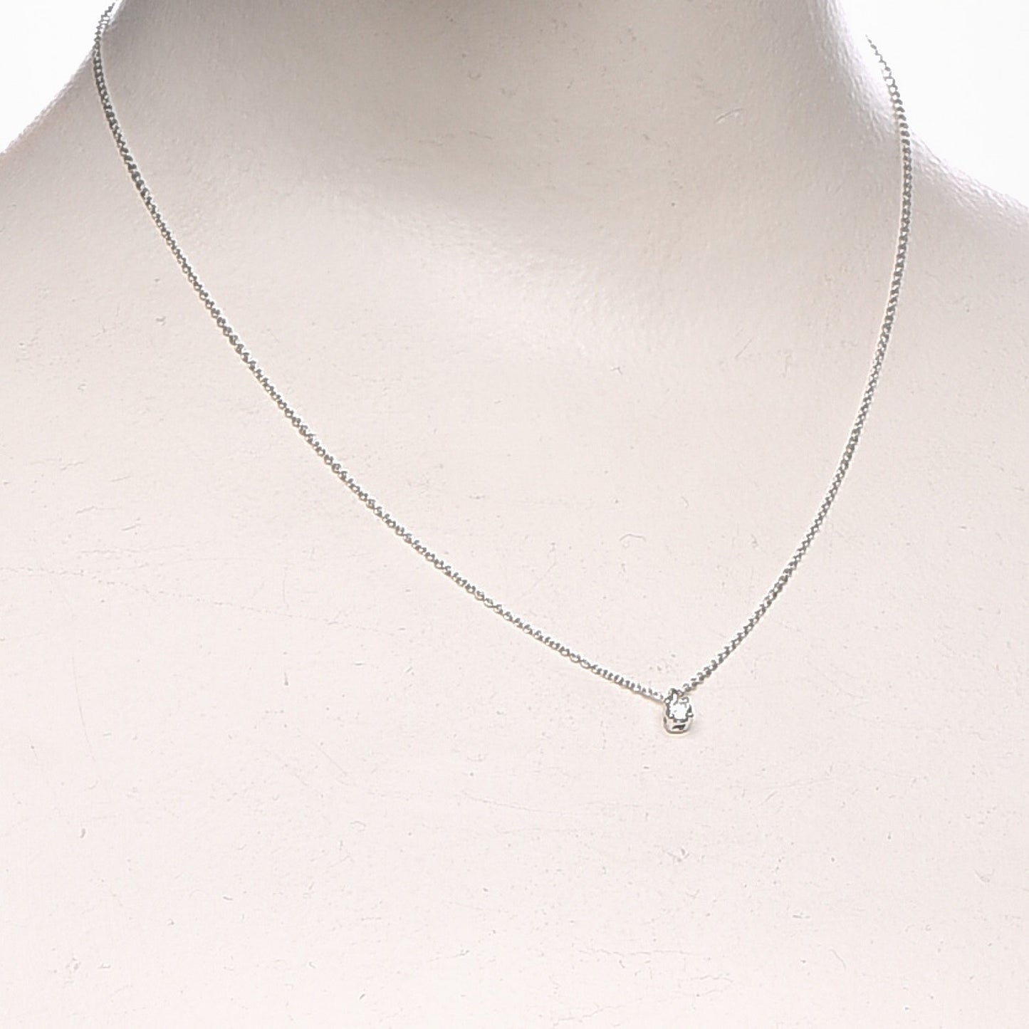 Platinum Diamond .17ct Solitaire Pendant Necklace