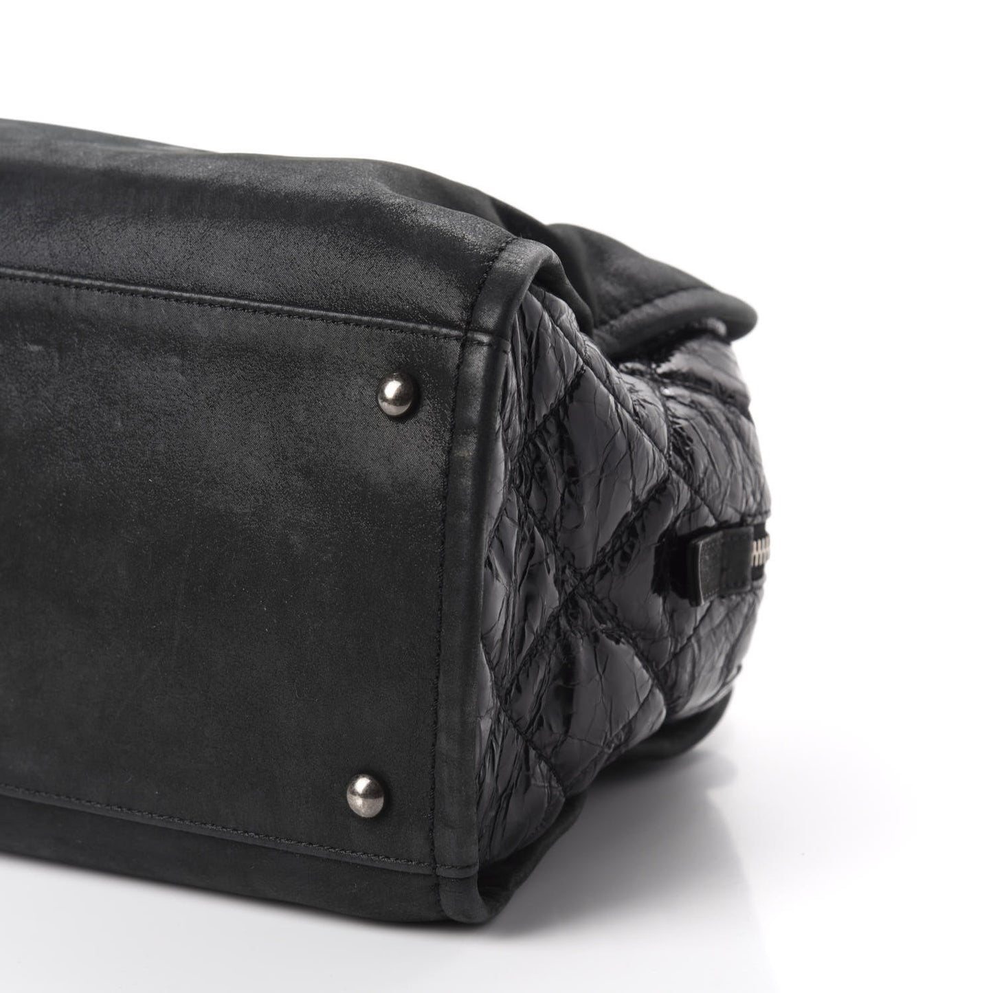 Iridescent Calfskin In The Mix Bowler Black