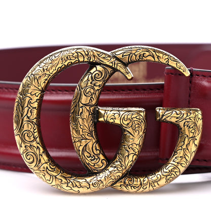 Gucci Ciny Lux Calfskin Patterned Double G 40mm Belt 85 34 Rubicund 7 of 7