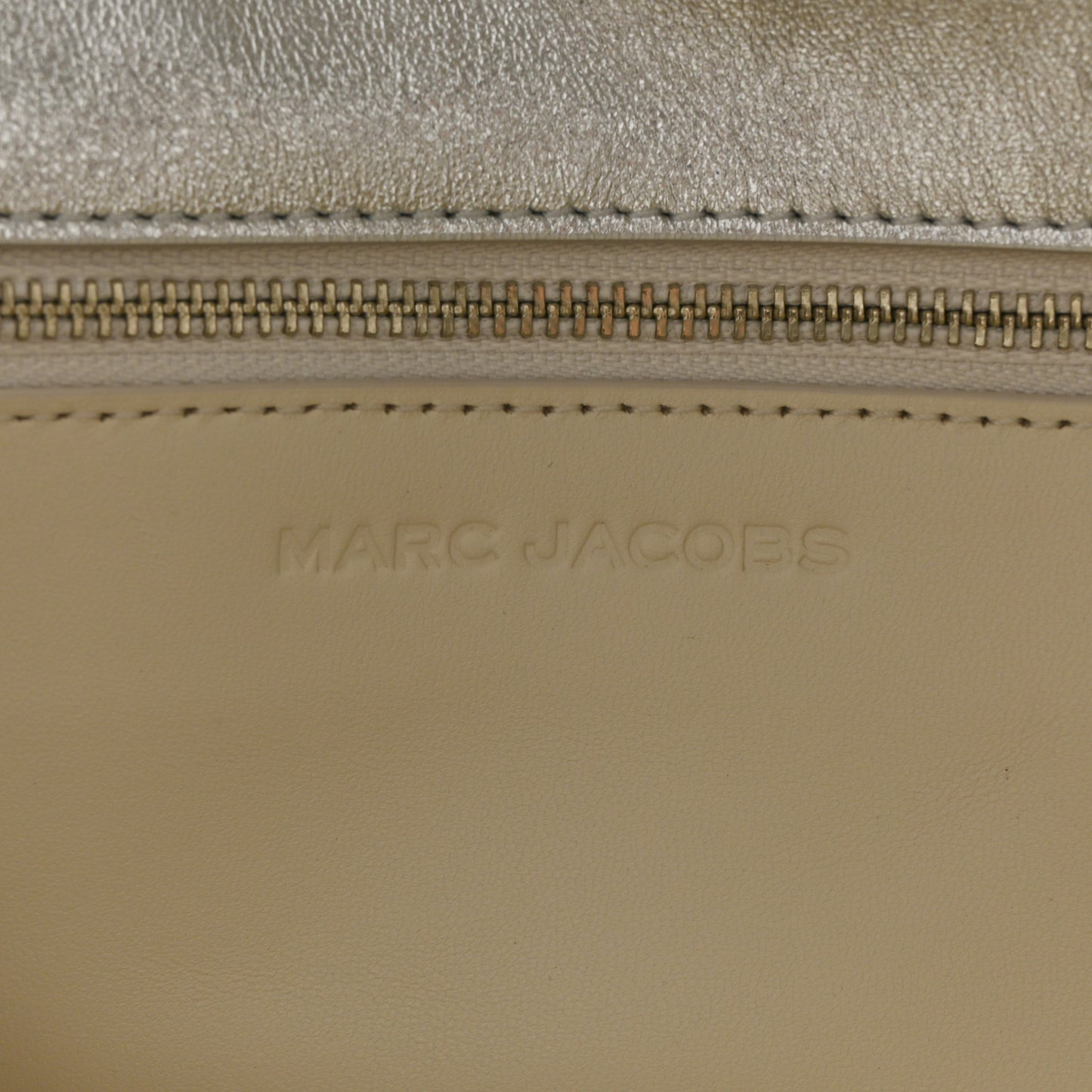 Metallic Calfskin Large Dual Shoulder Bag Silver