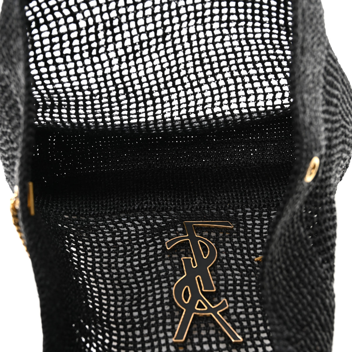 Raffia Icare Shopping Tote Black