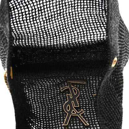 Saint Laurent Raffia Icare Shopping Tote Black 6 of 11