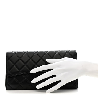 Chanel Lambskin Quilted Travel Wallet Black 2 of 12