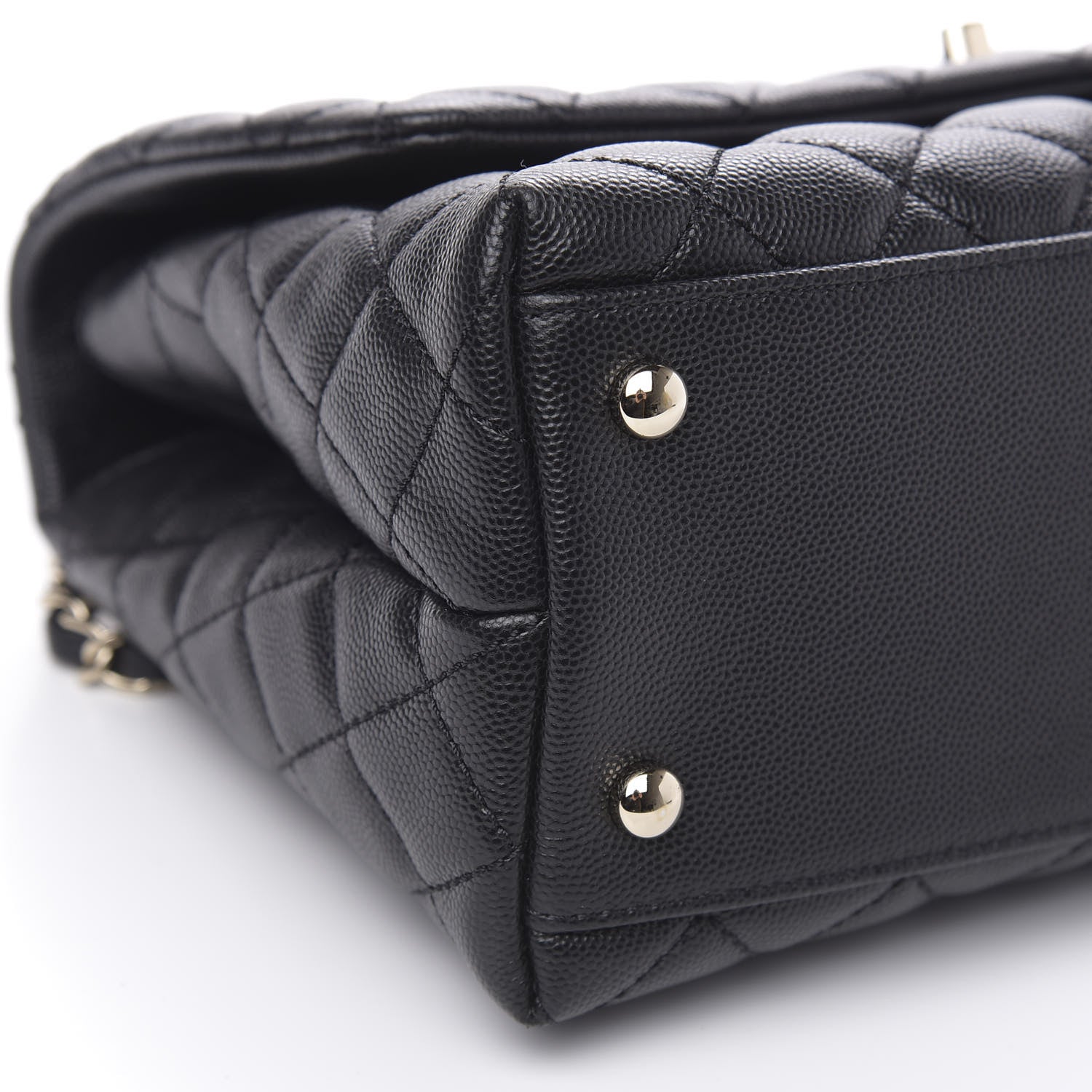 Chanel Caviar Quilted Small Coco Handle Flap Black 8 of 10
