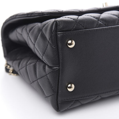 Chanel Caviar Quilted Small Coco Handle Flap Black 8 of 10