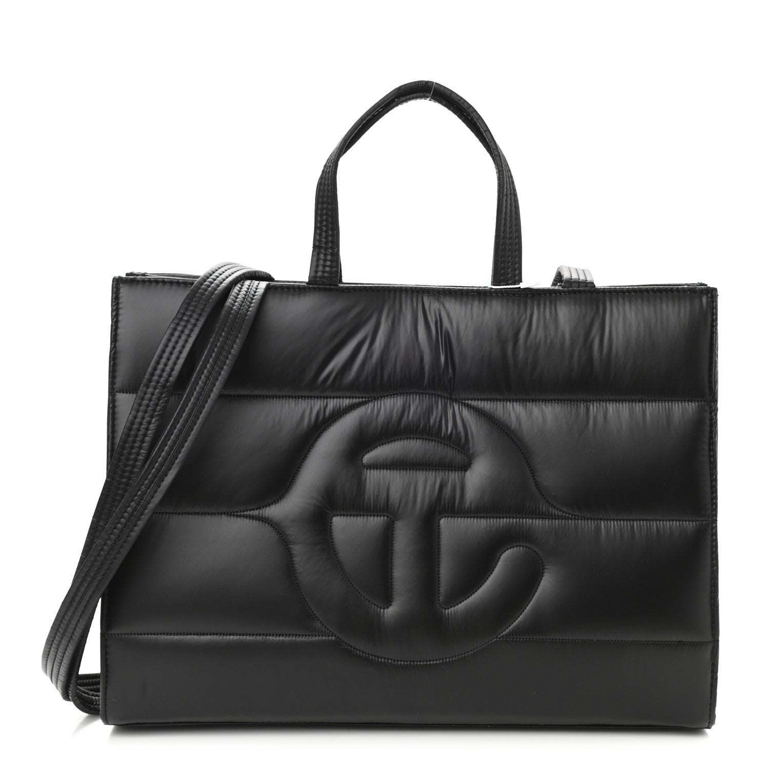 Telfar Nylon Medium Puff Shopping Bag Black 1 of 8
