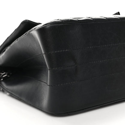 Chanel Aged Calfskin Chevron Quilted 2.55 Reissue 226 So Black 9 of 10