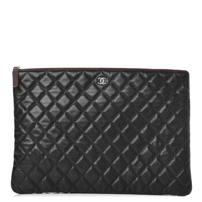 Chanel Caviar Quilted Large Cosmetic Case Black 1 of 6