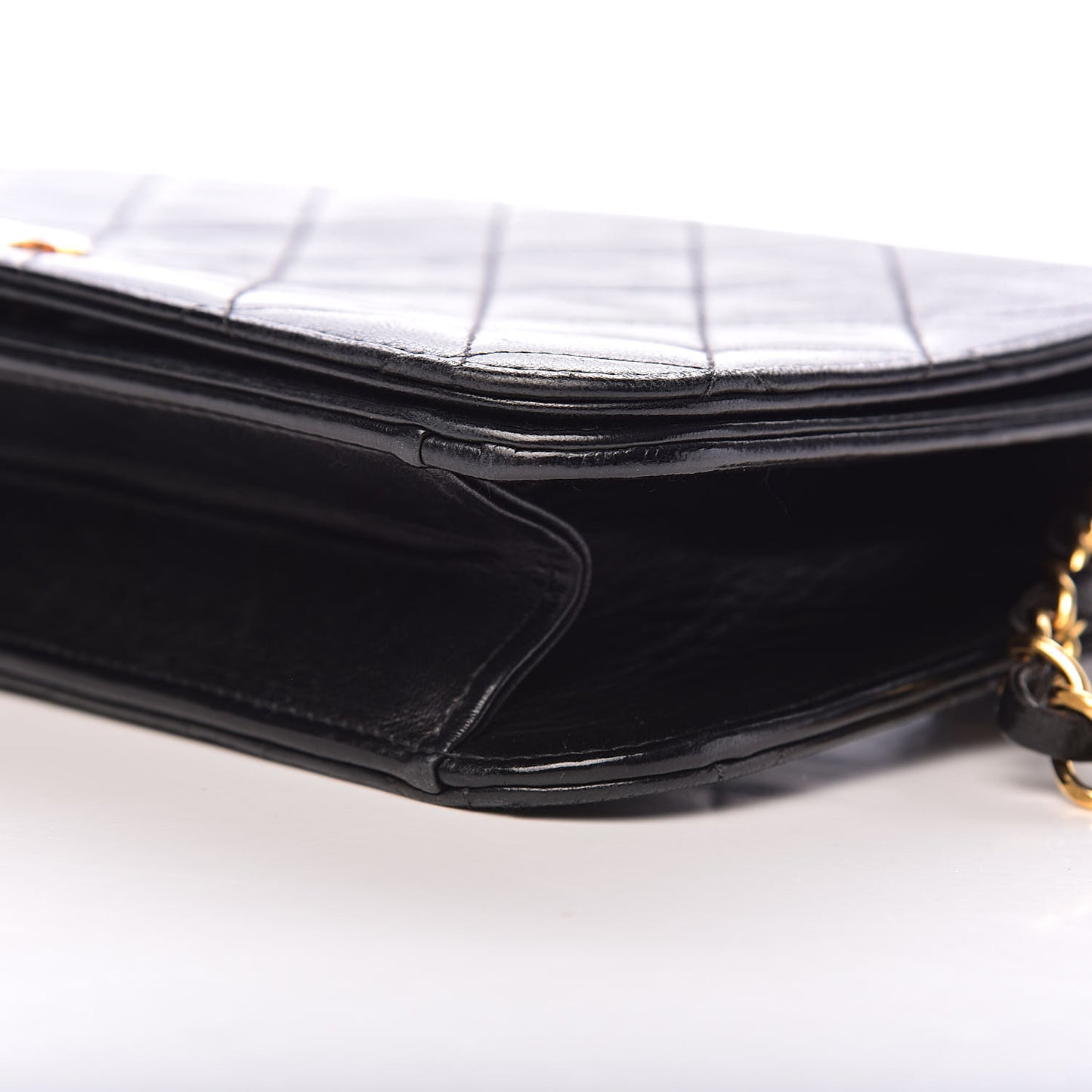 Lambskin Quilted Small Single Flap Bag Black