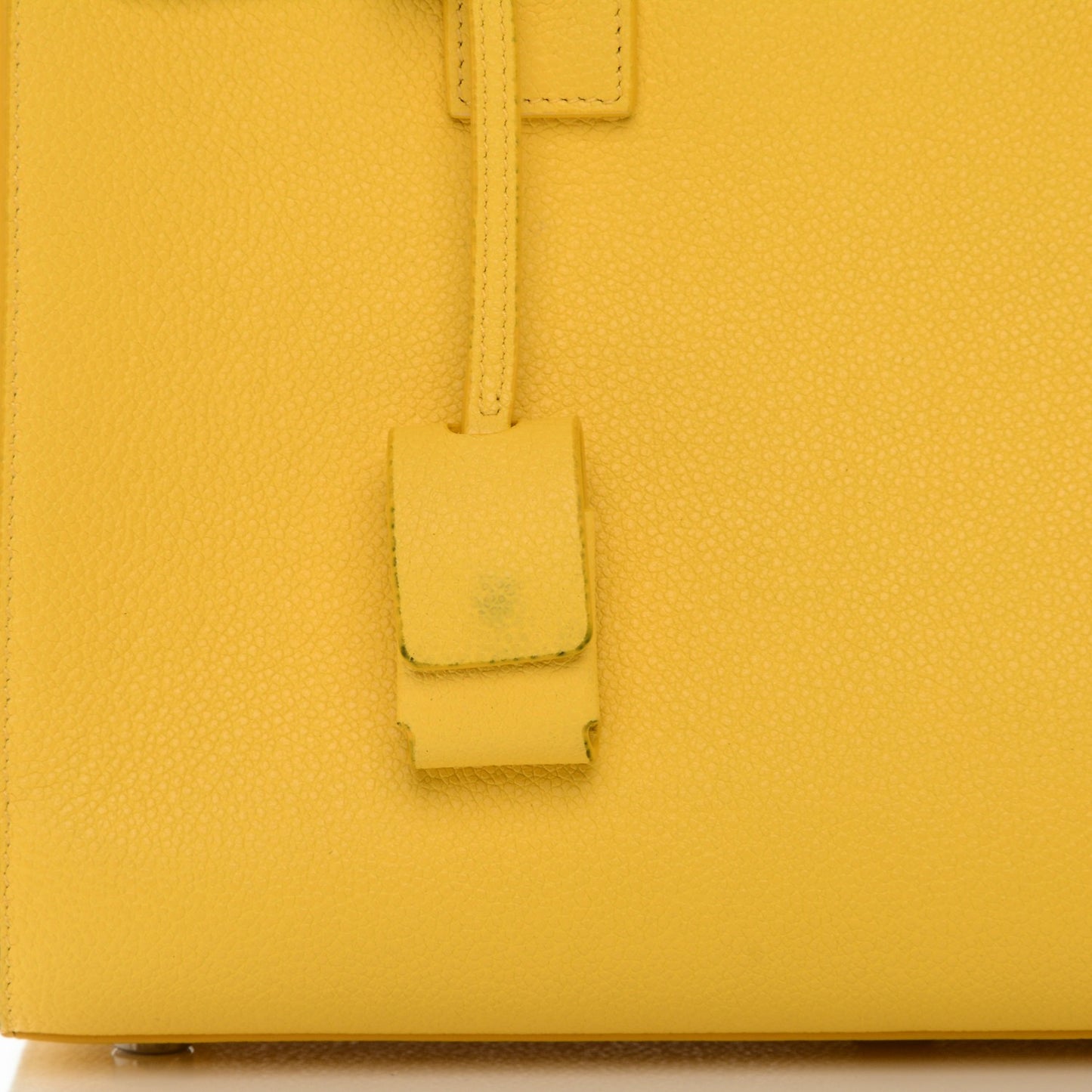 Grained Calfskin Baby Sac De Jour Yellow
