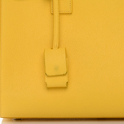 Saint Laurent Grained Calfskin Baby Sac De Jour Yellow 8 of 8