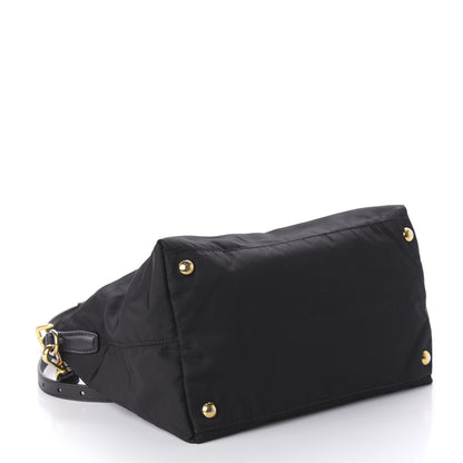 Prada Tessuto Nylon Saffiano Tote Black 4 of 11