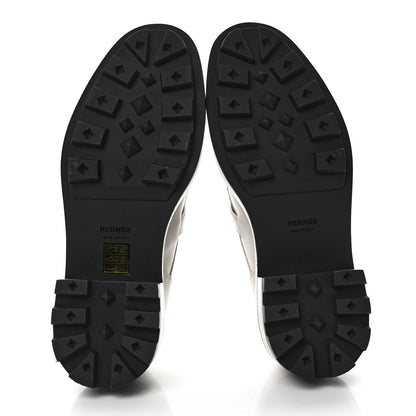 Hermes Glossed Calfskin First Derby 38 Beige Glaise 5 of 9