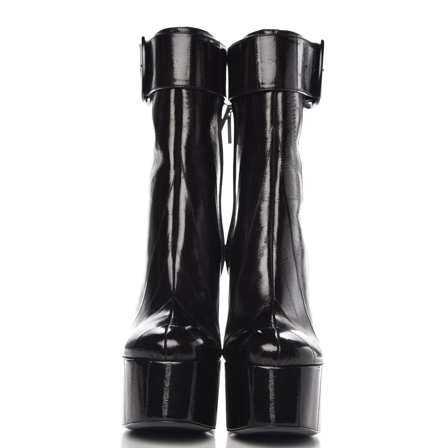 Shiny Eel Billy 140 Platform Boots 38 Black