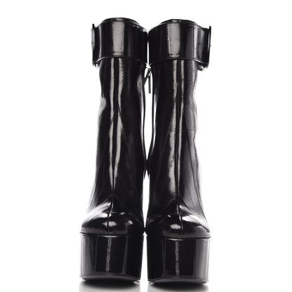 Saint Laurent Shiny Eel Billy 140 Platform Boots 38 Black 2 of 9