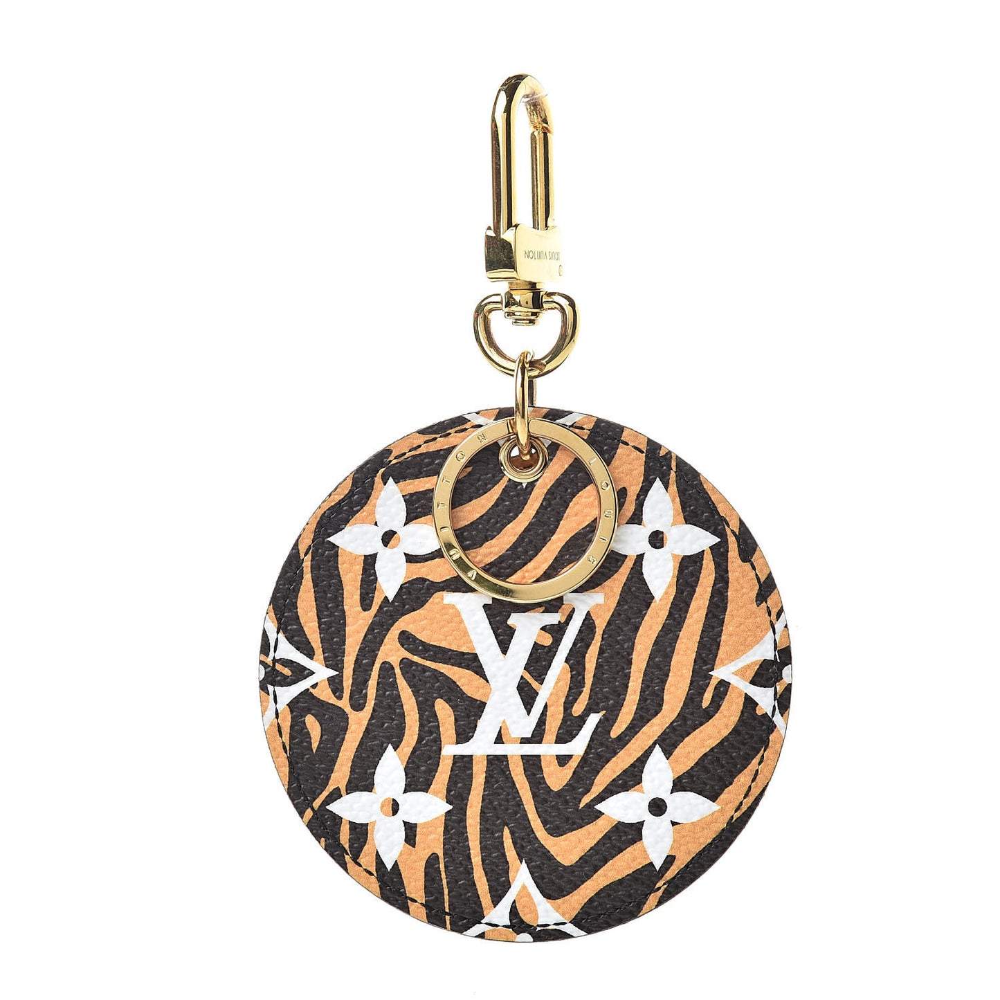 Monogram Giant Jungle Bag Charm Key Holder Black