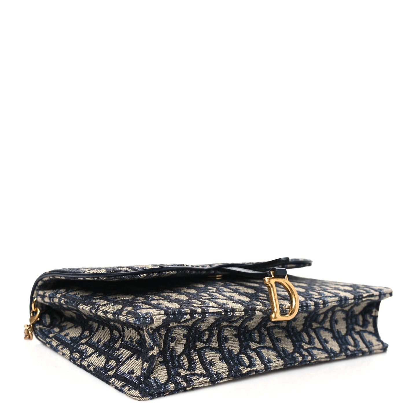 Oblique Saddle Chain Pouch Blue