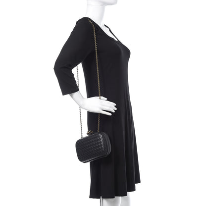 Bottega Veneta Nappa Intrecciato Chain Knot Clutch Black 2 of 8