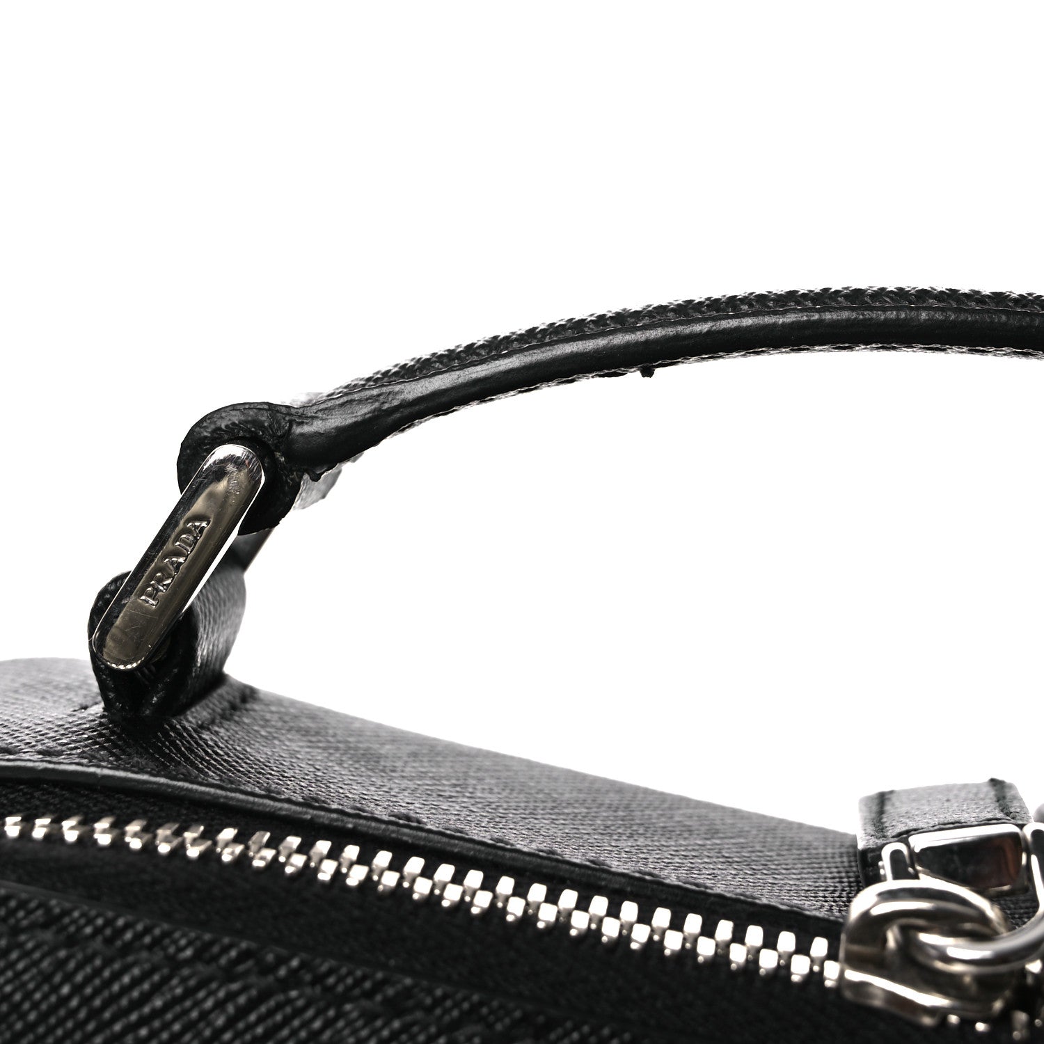 Prada Saffiano Travel Medium Brique Crossbody Bag Black 1818011