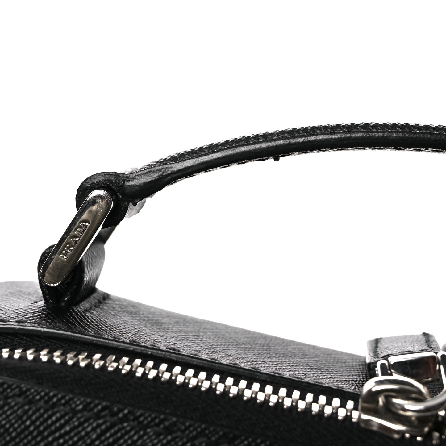Saffiano Travel Medium Brique Crossbody Bag Black