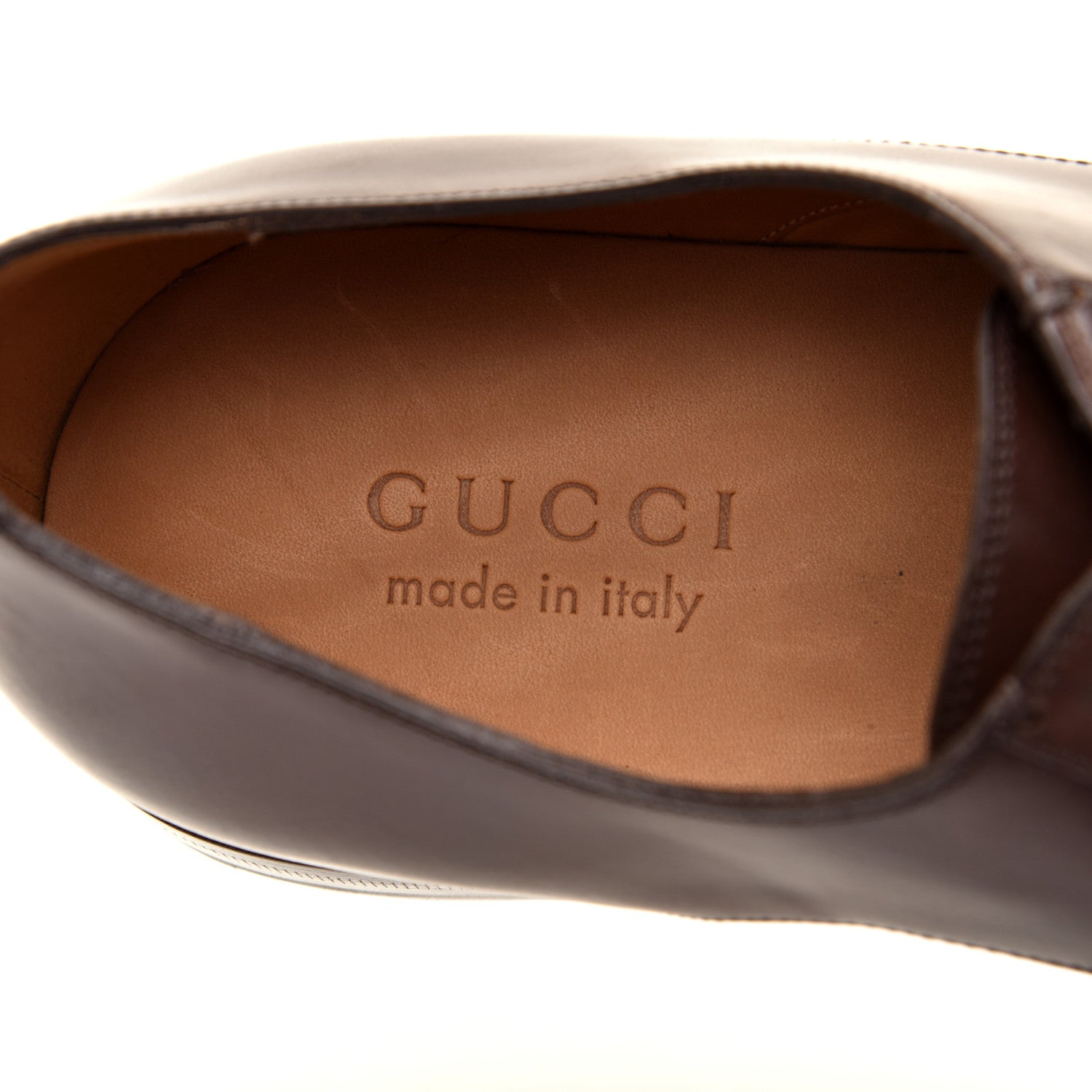 Gucci Calfskin Mens Captoe Oxford Loafers 8.5 Cocoa 7 of 9