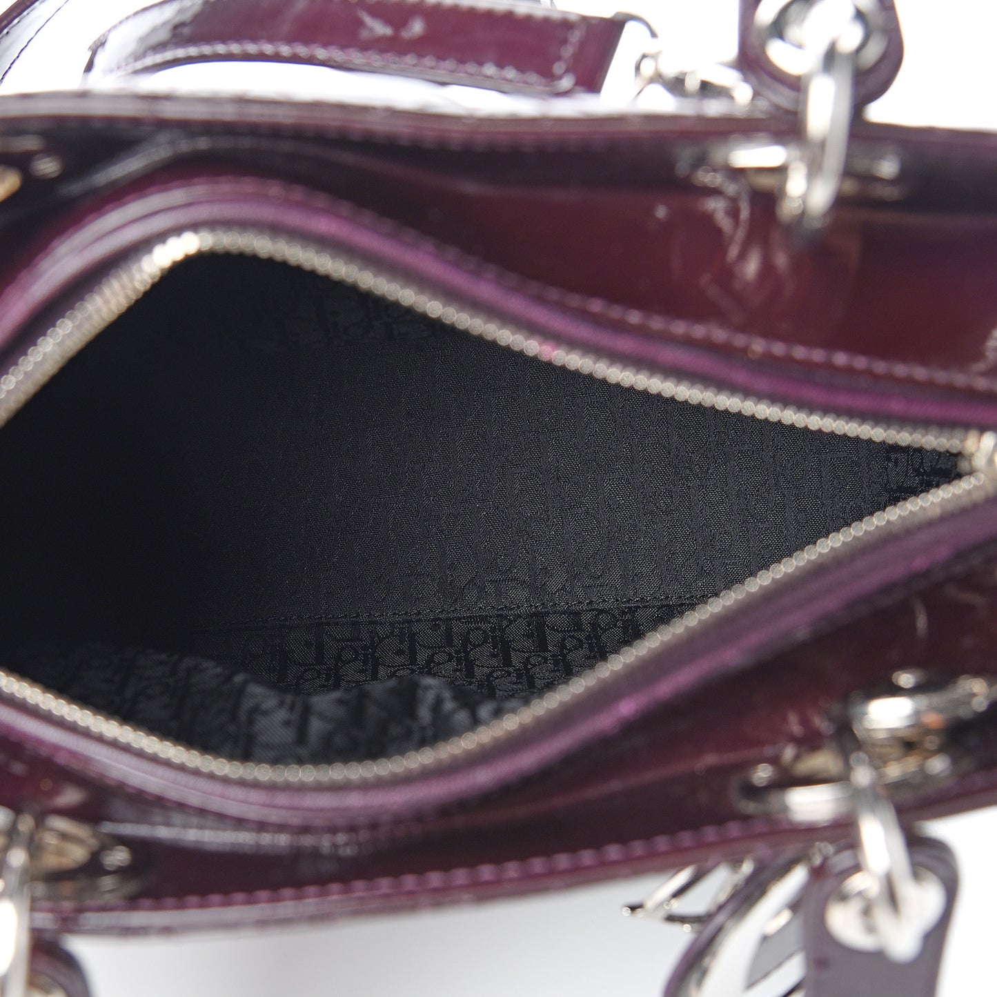 Patent Cannage Medium Lady Dior Purple