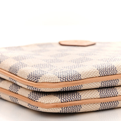 Louis Vuitton Damier Azur Double Zip Pochette 8 of 12