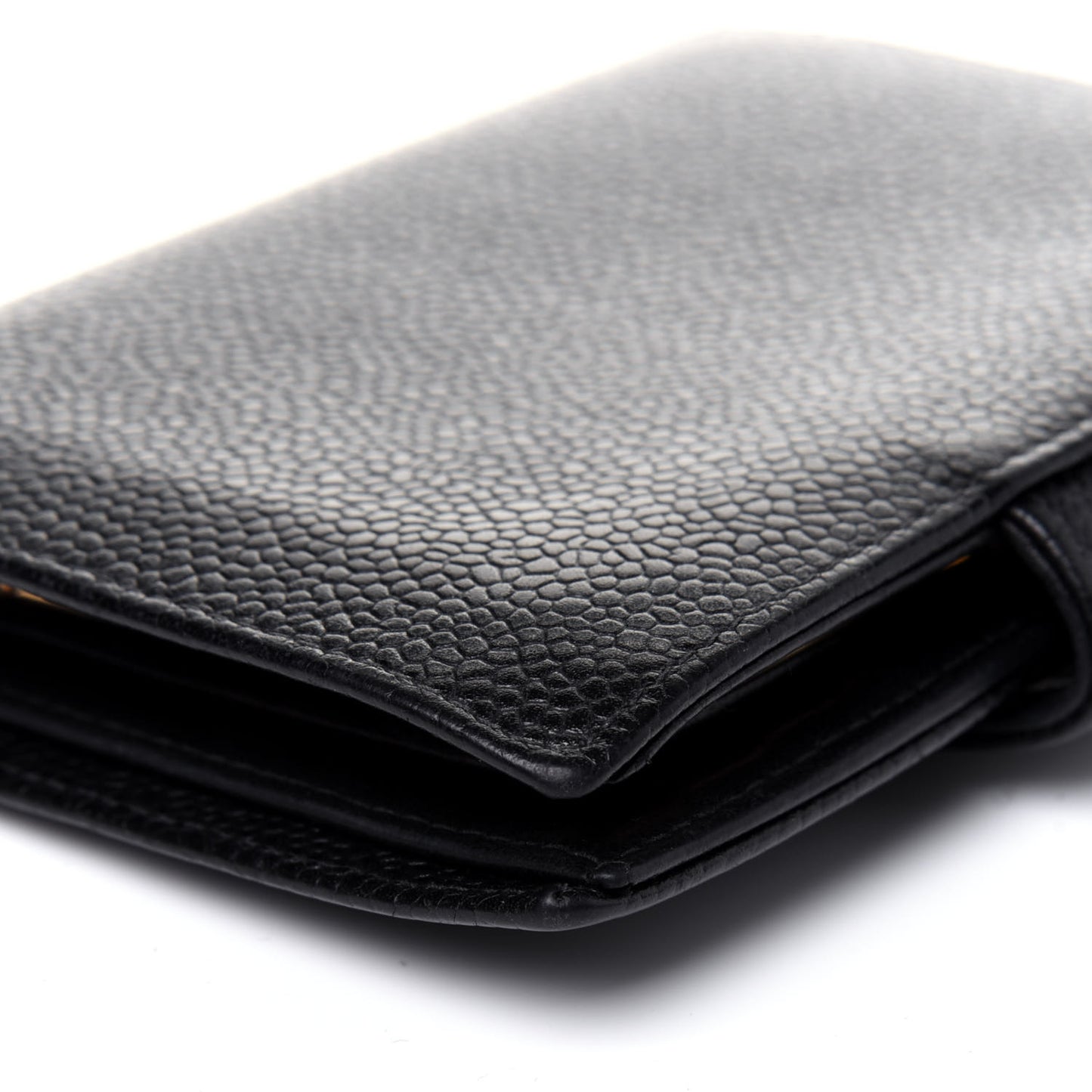 Caviar Timeless CC Compact French Wallet Black