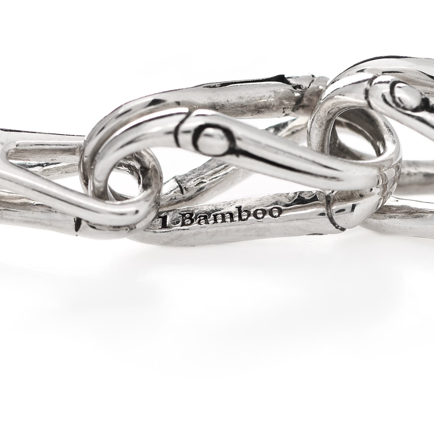 John Hardy Sterling Silver Bamboo Linear Drop Earrings 5 of 5