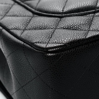 Chanel Caviar Quilted Jumbo Double Flap Black 11 of 16