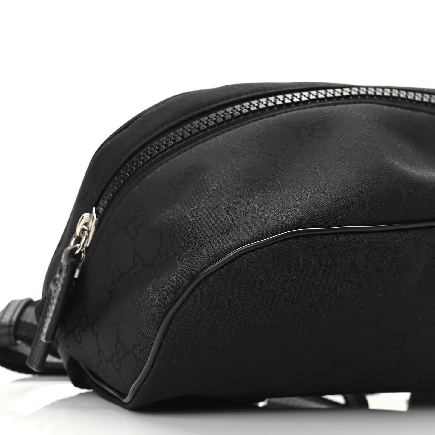 Nylon Monogram Fanny Pack Belt Bag Black