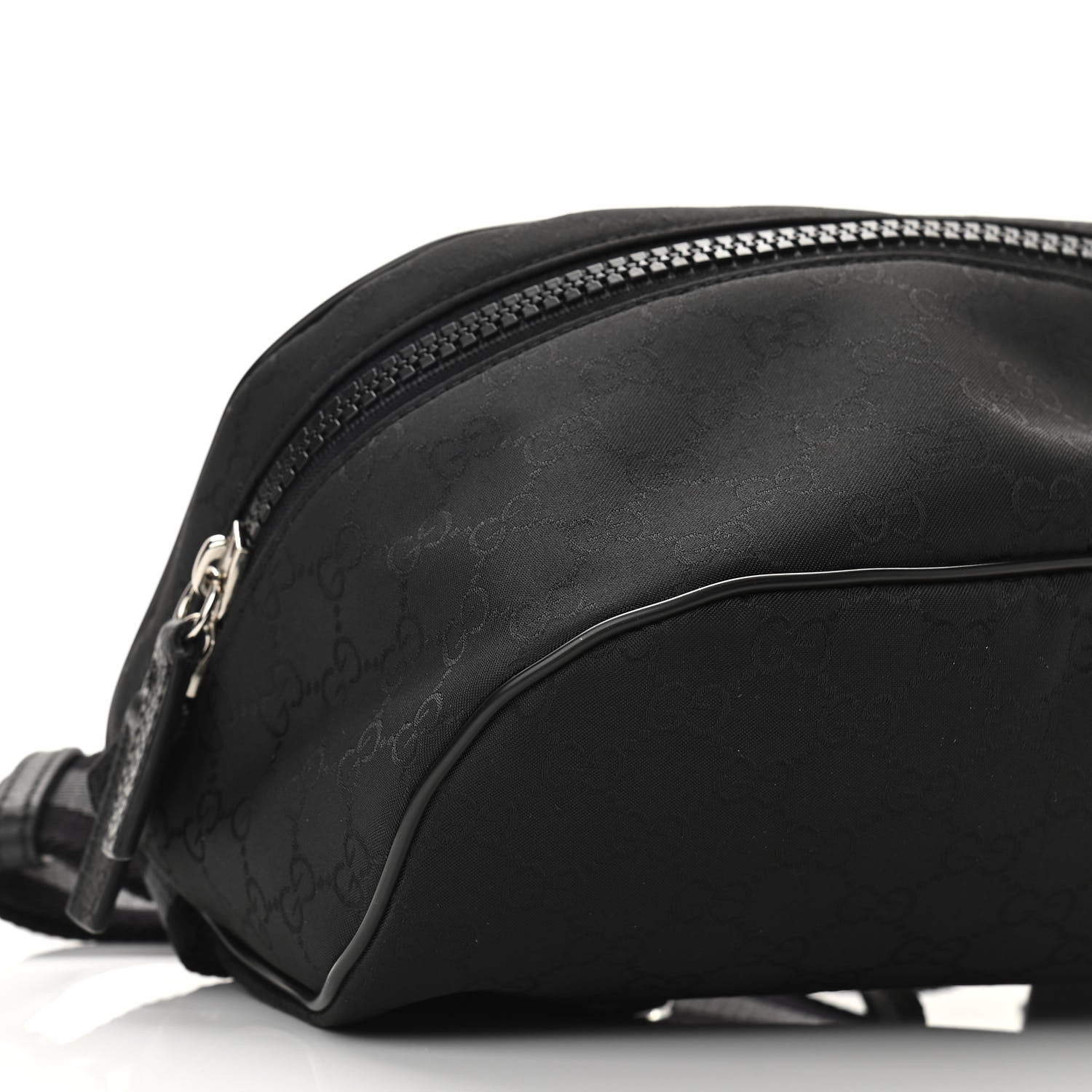 Gucci Nylon Monogram Fanny Pack Belt Bag Black 9 of 10