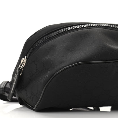 Gucci Nylon Monogram Fanny Pack Belt Bag Black 9 of 10
