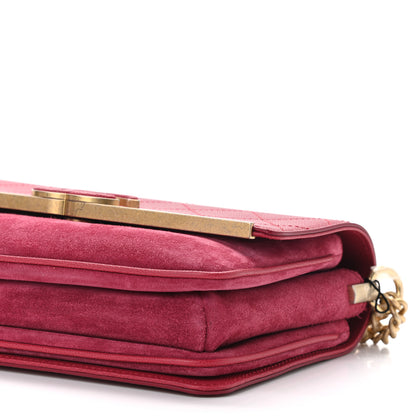 Chanel Grained Calfskin Stitched Small Enamel CC Flap Bag Pink 9 of 9