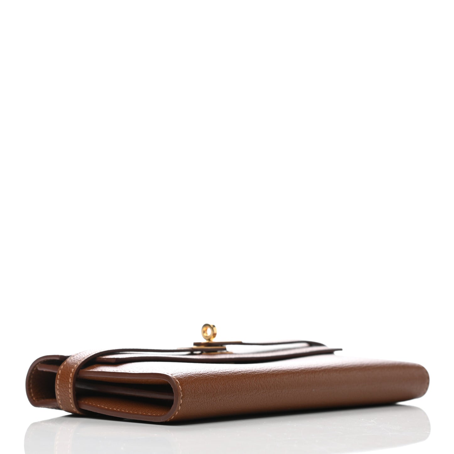 Chevre Mysore Kelly Longue Wallet Marron D'Inde