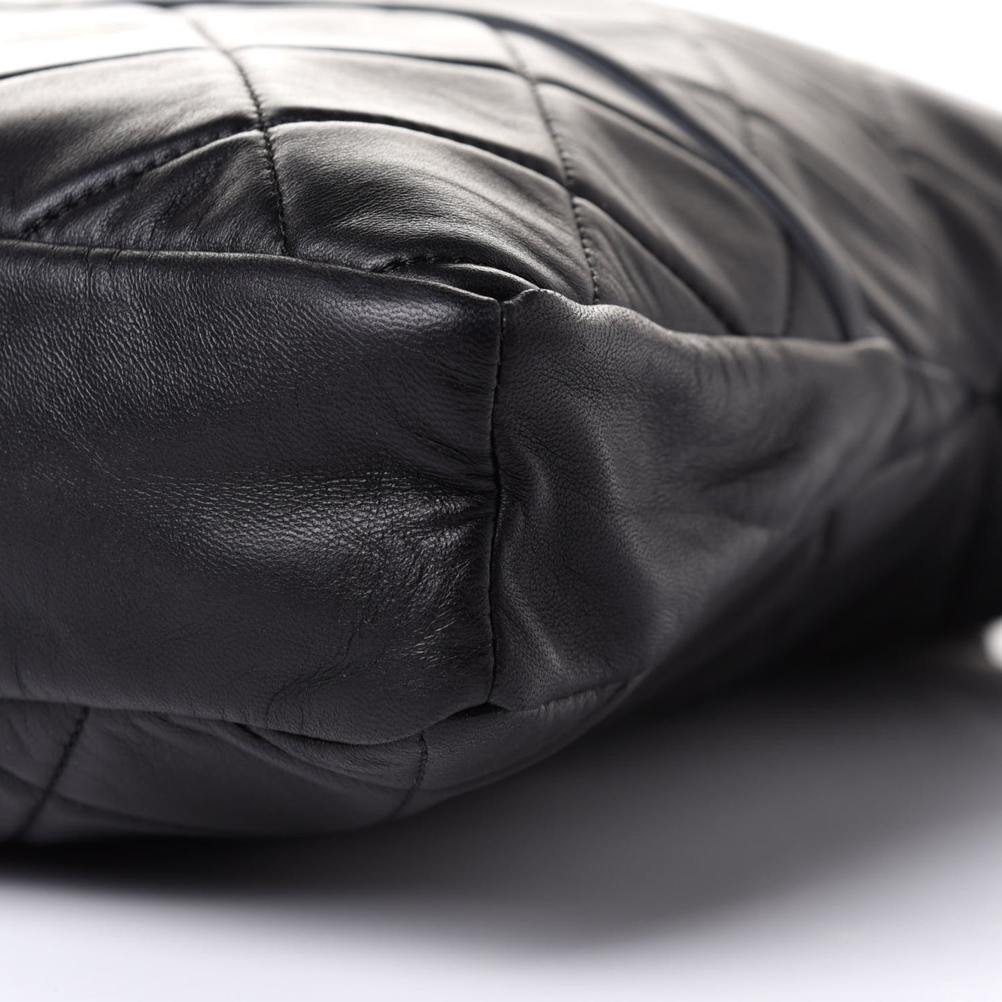 Lambskin Quilted Large Girl Bag Black