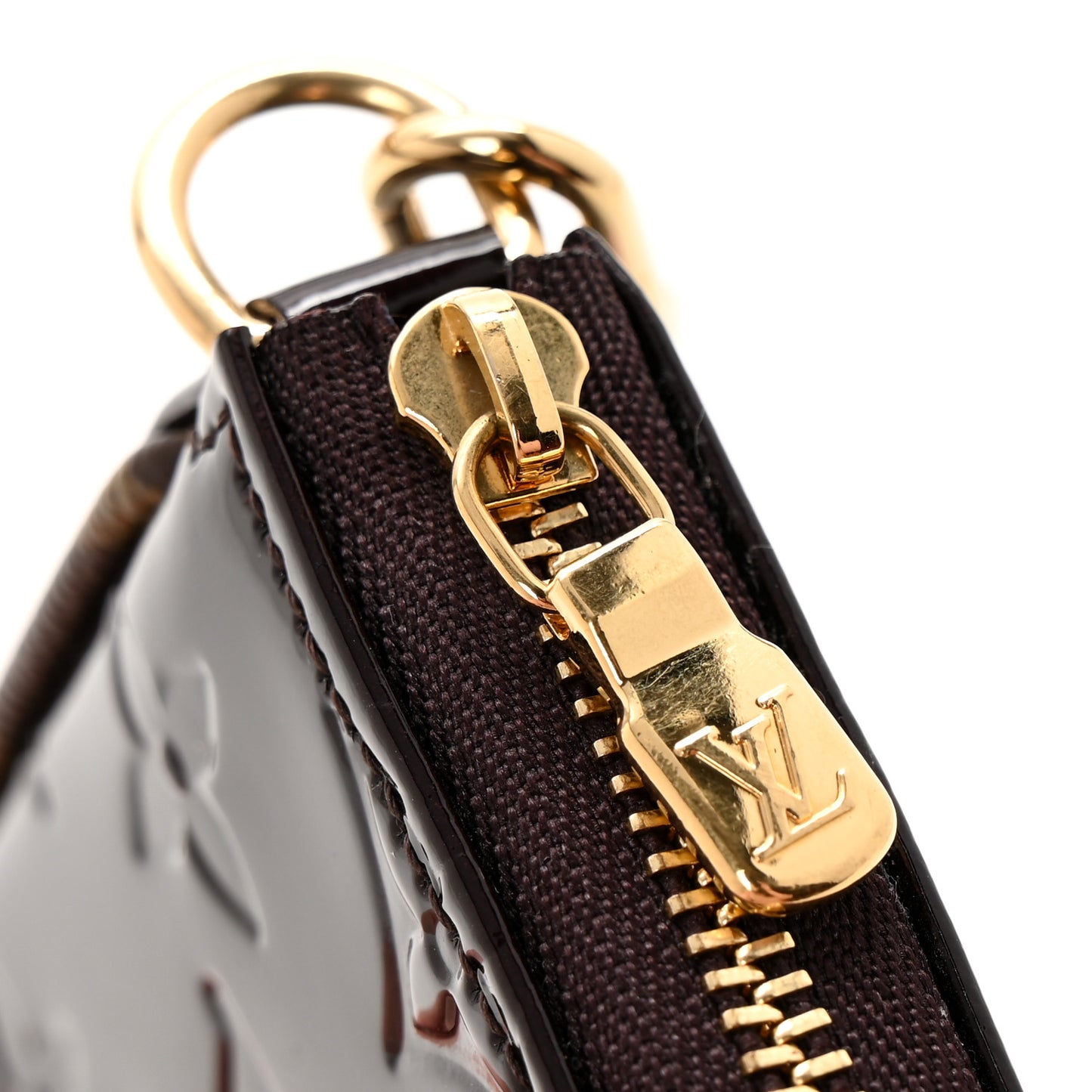 Vernis Monogram Mini Pochette Accessories Amarante