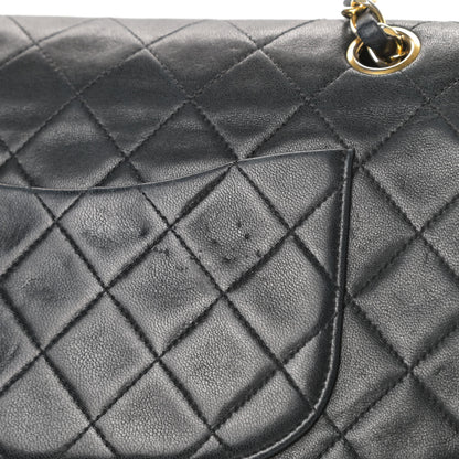 Chanel Lambskin Quilted Medium Double Flap Black 18 of 21